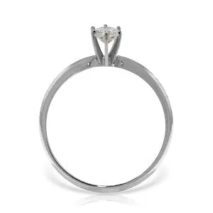 0.25 Carat 14K Solid White Gold Solitaire Ring 0.25 Carat Natural Diamond