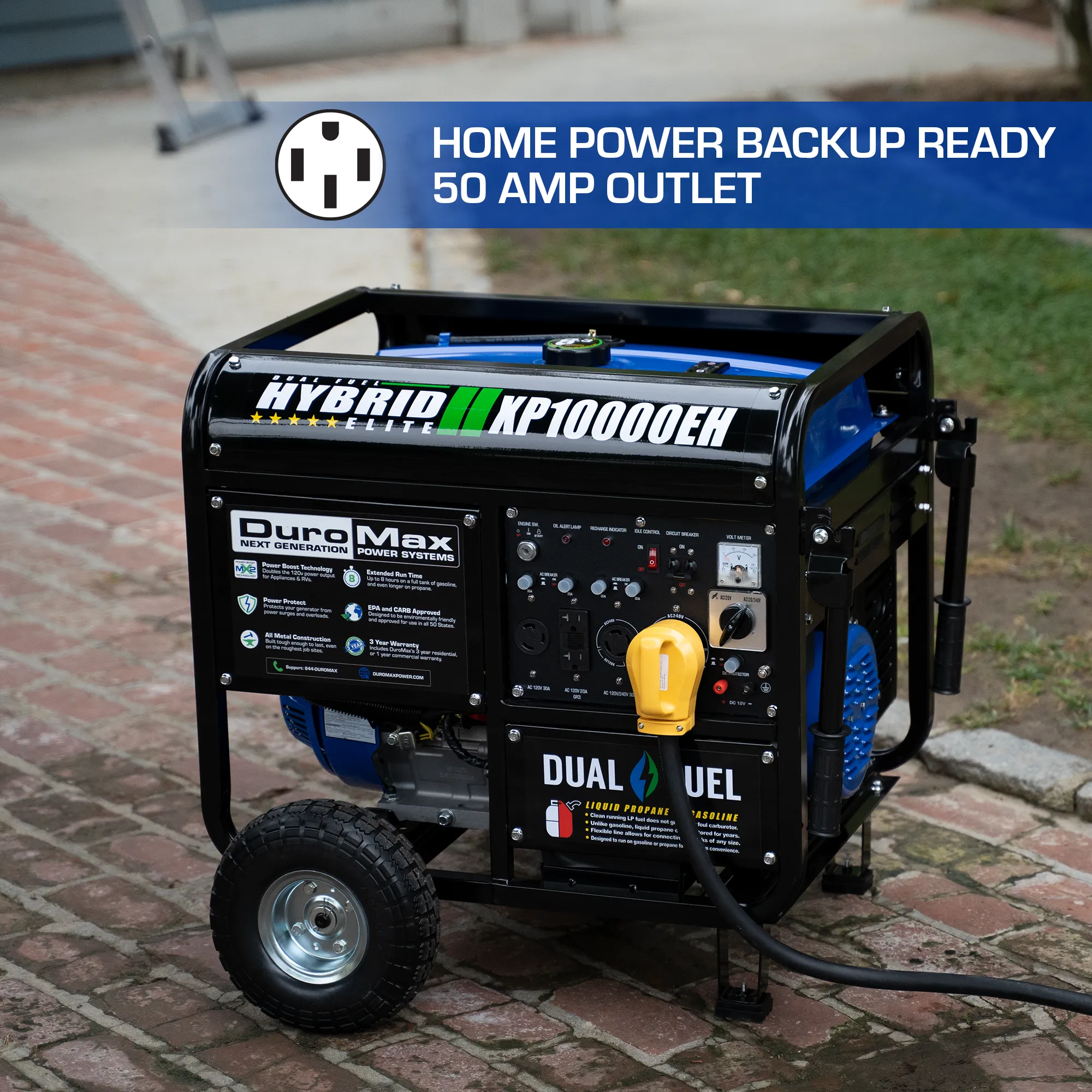 10,000 Watt Dual Fuel Portable Generator