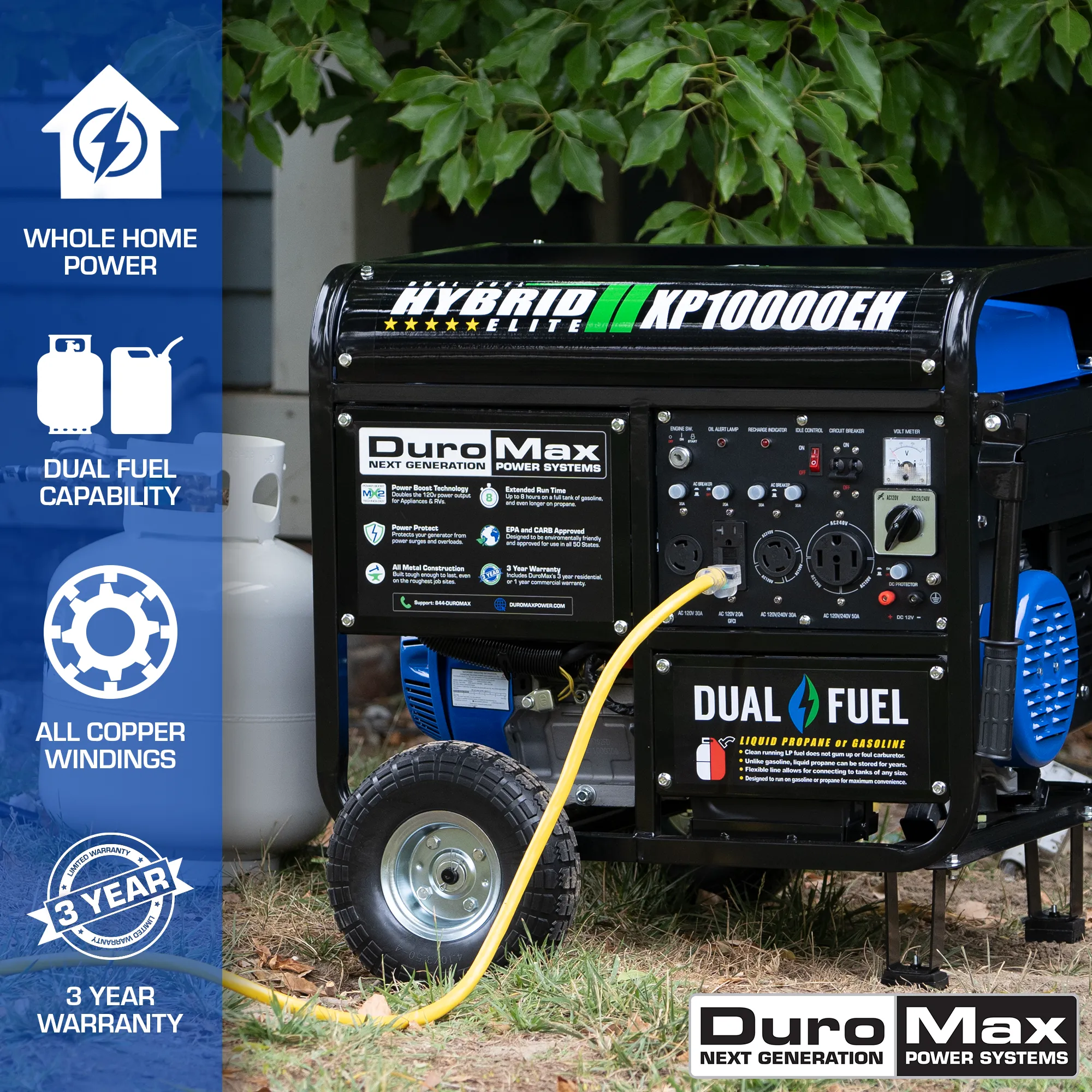 10,000 Watt Dual Fuel Portable Generator