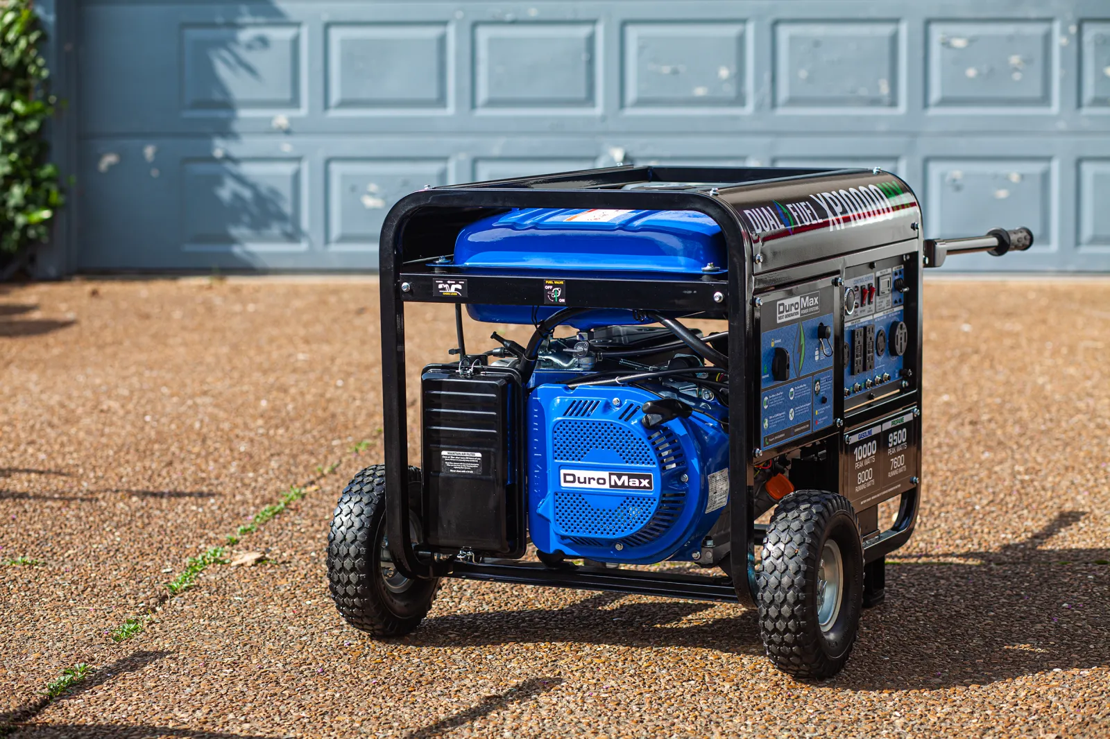 10,000 Watt Dual Fuel Portable HX Generator w/ CO Alert