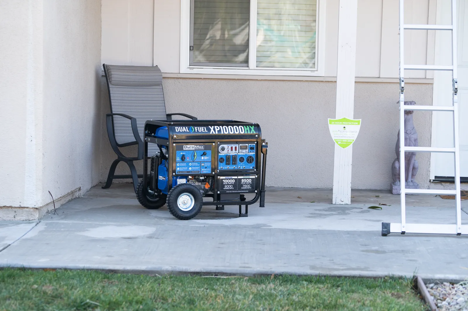 10,000 Watt Dual Fuel Portable HX Generator w/ CO Alert