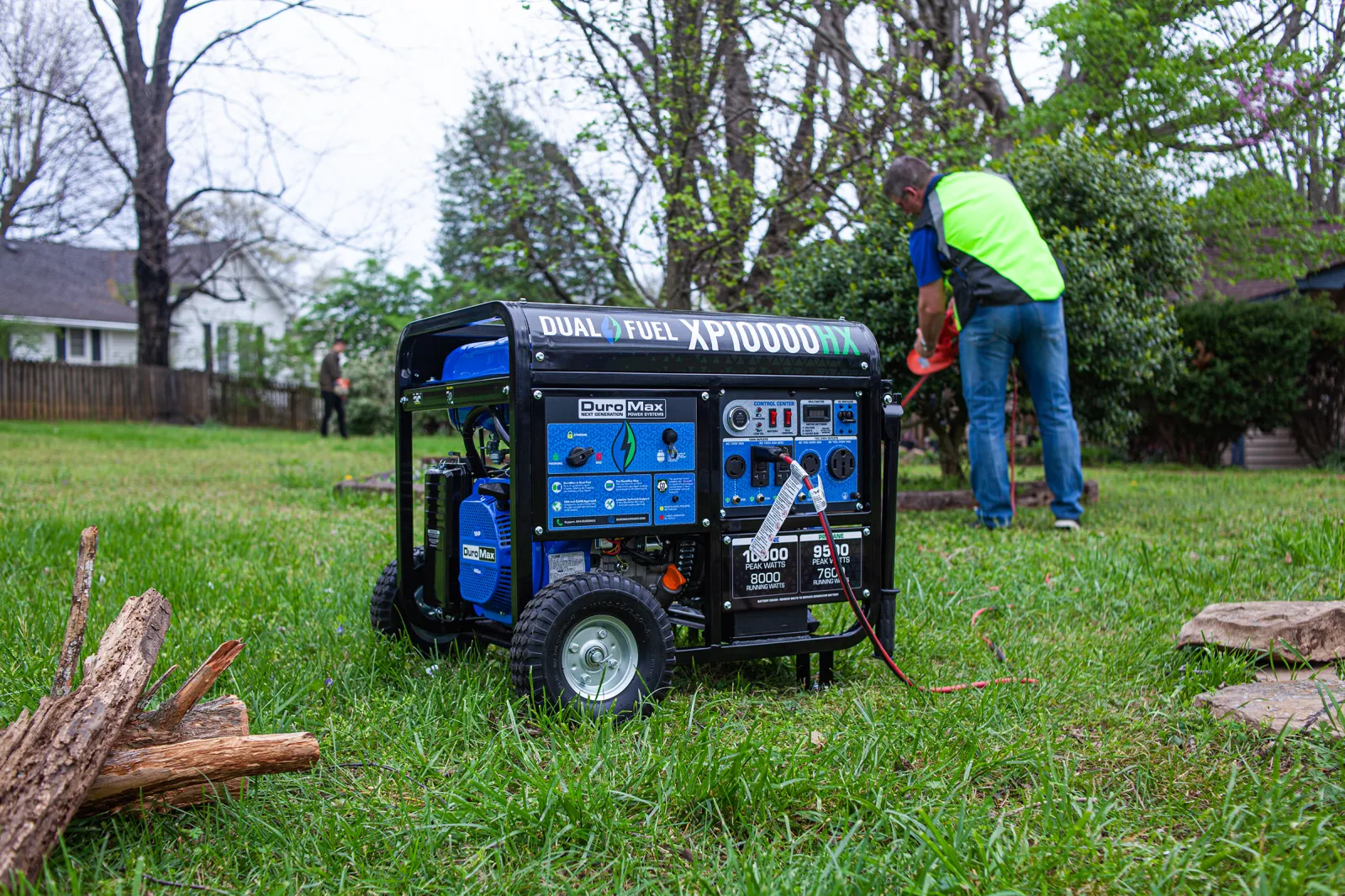 10,000 Watt Dual Fuel Portable HX Generator w/ CO Alert