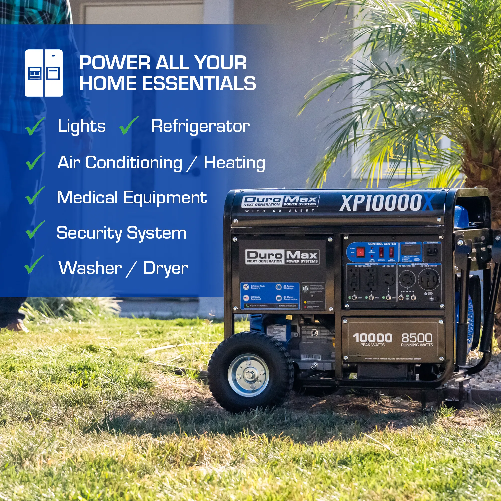 10,000 Watt Gasoline Portable Generator w/ CO Alert