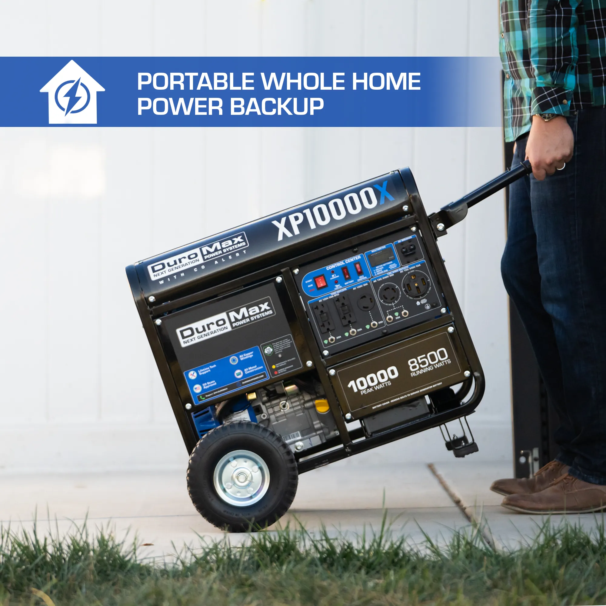 10,000 Watt Gasoline Portable Generator w/ CO Alert