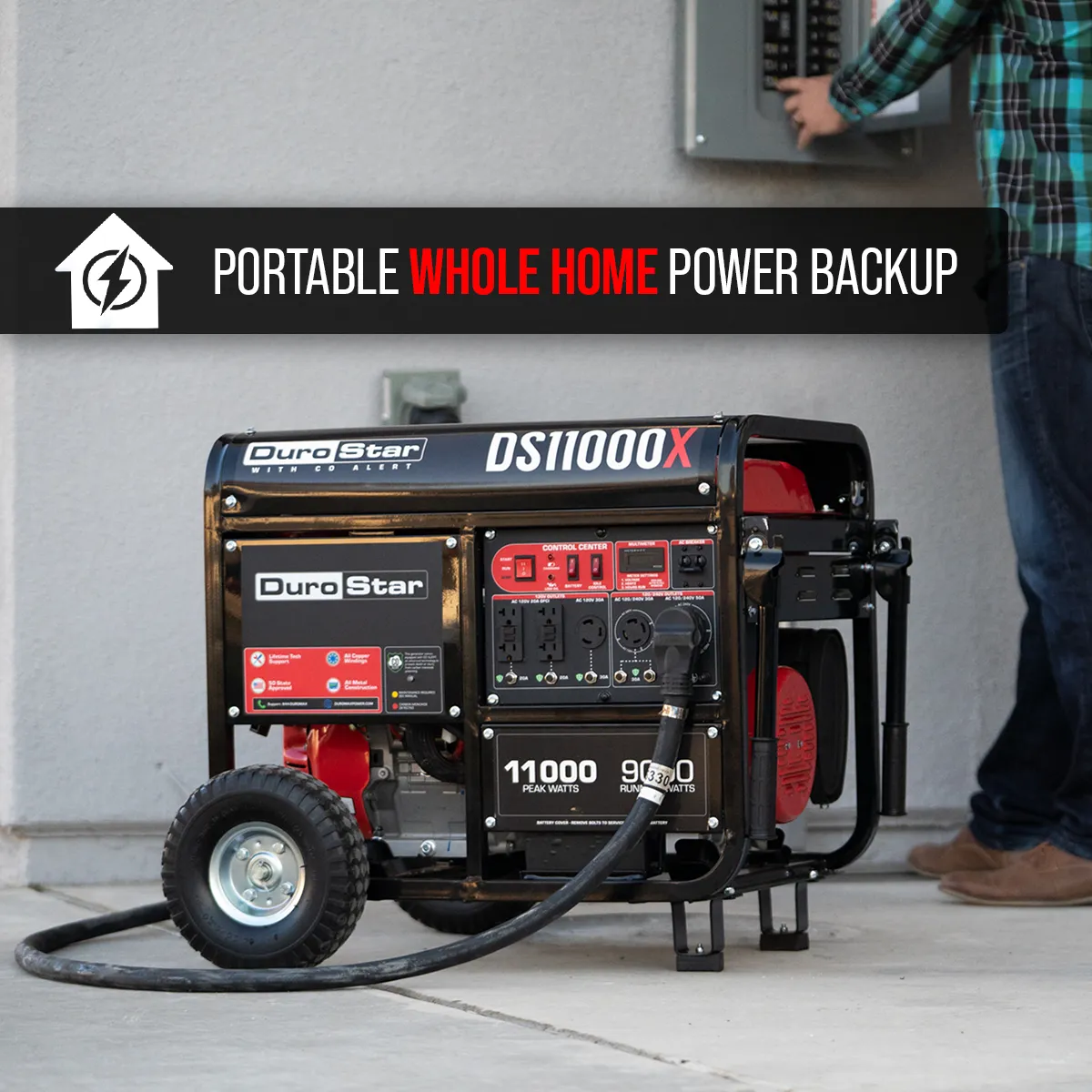 11,000 Watt Gasoline Portable Generator w/ CO Alert