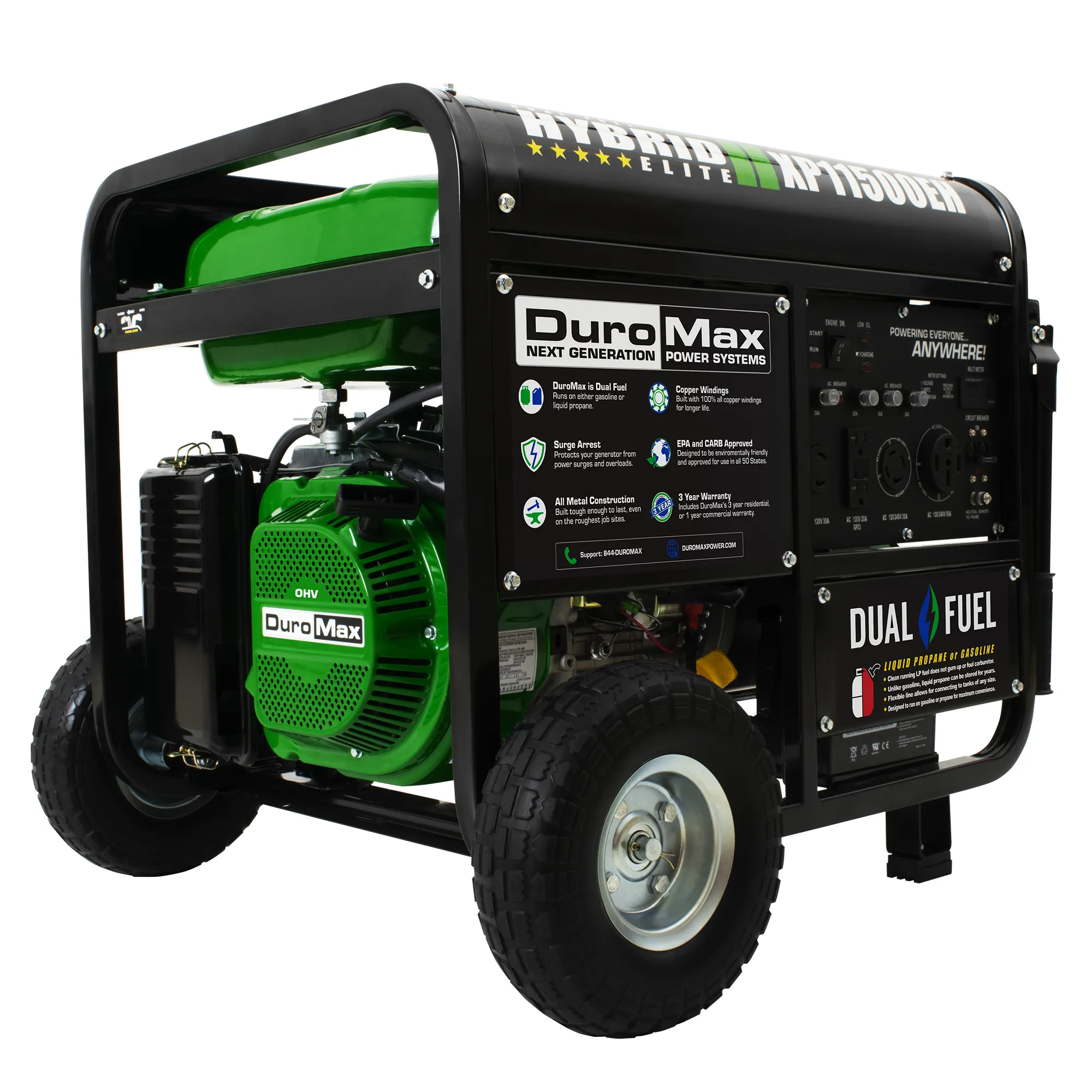 11,500 Watt Dual Fuel Portable Generator