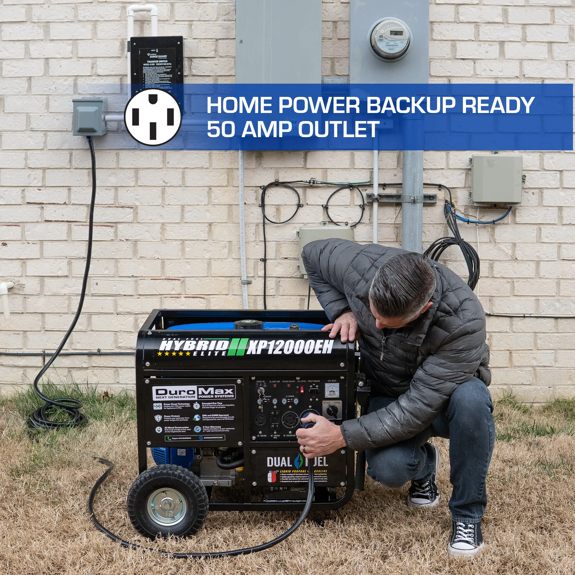 12,000 Watt Dual Fuel Portable Generator