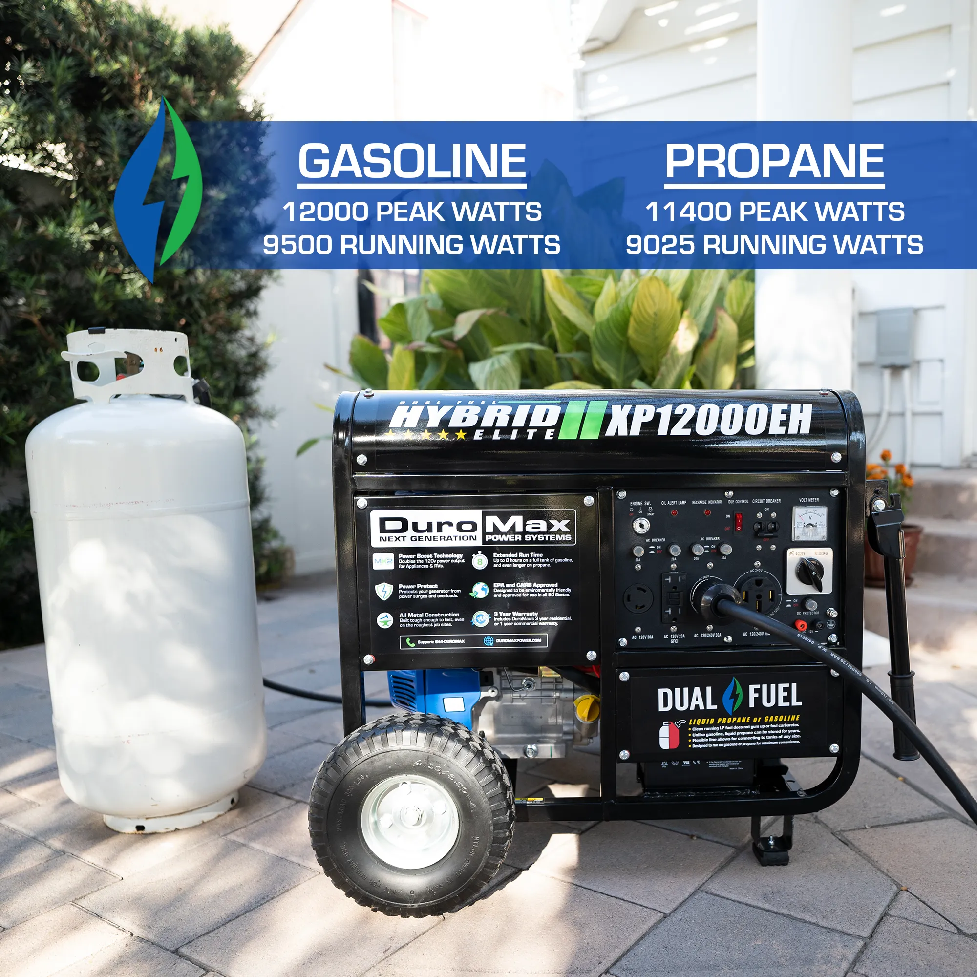 12,000 Watt Dual Fuel Portable Generator