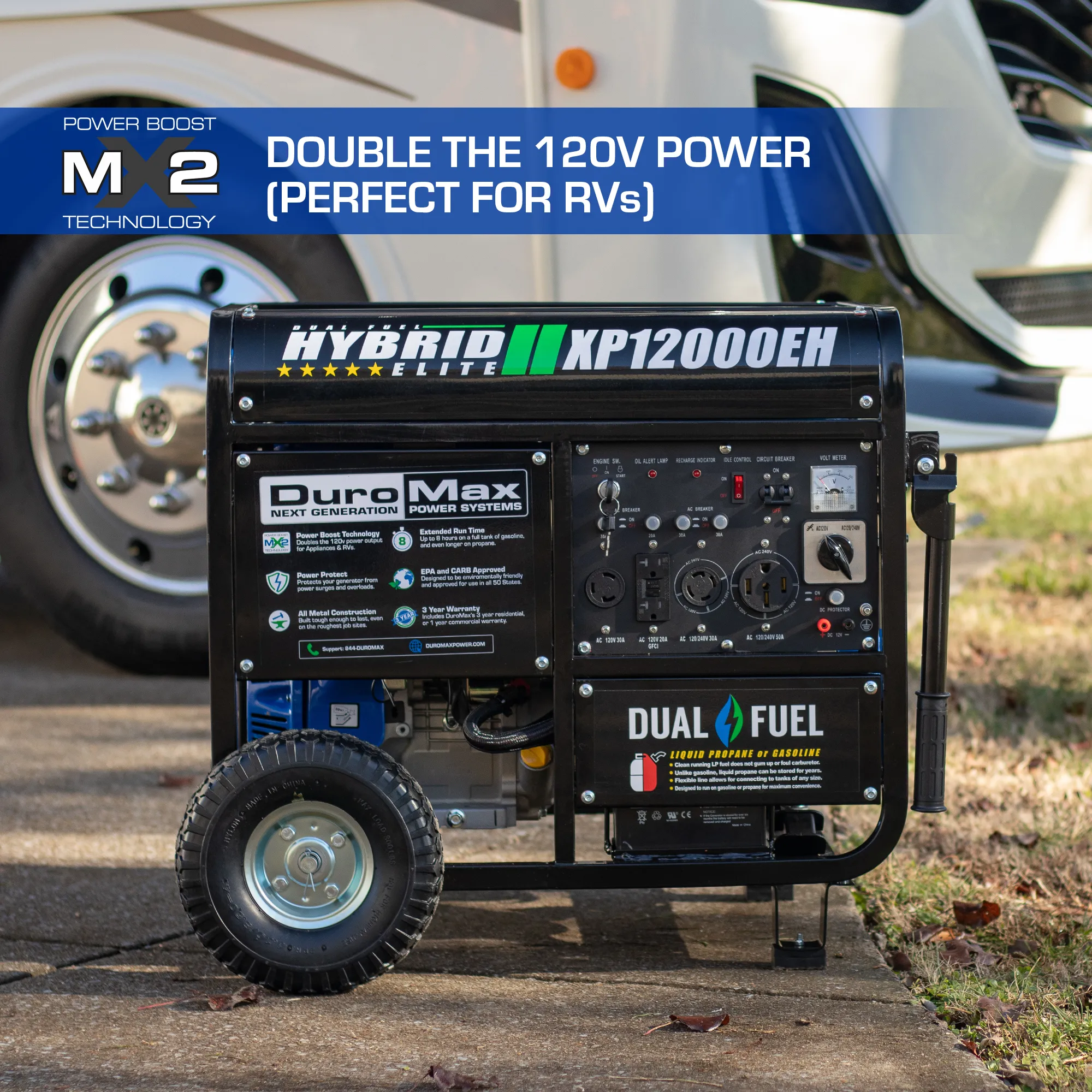 12,000 Watt Dual Fuel Portable Generator