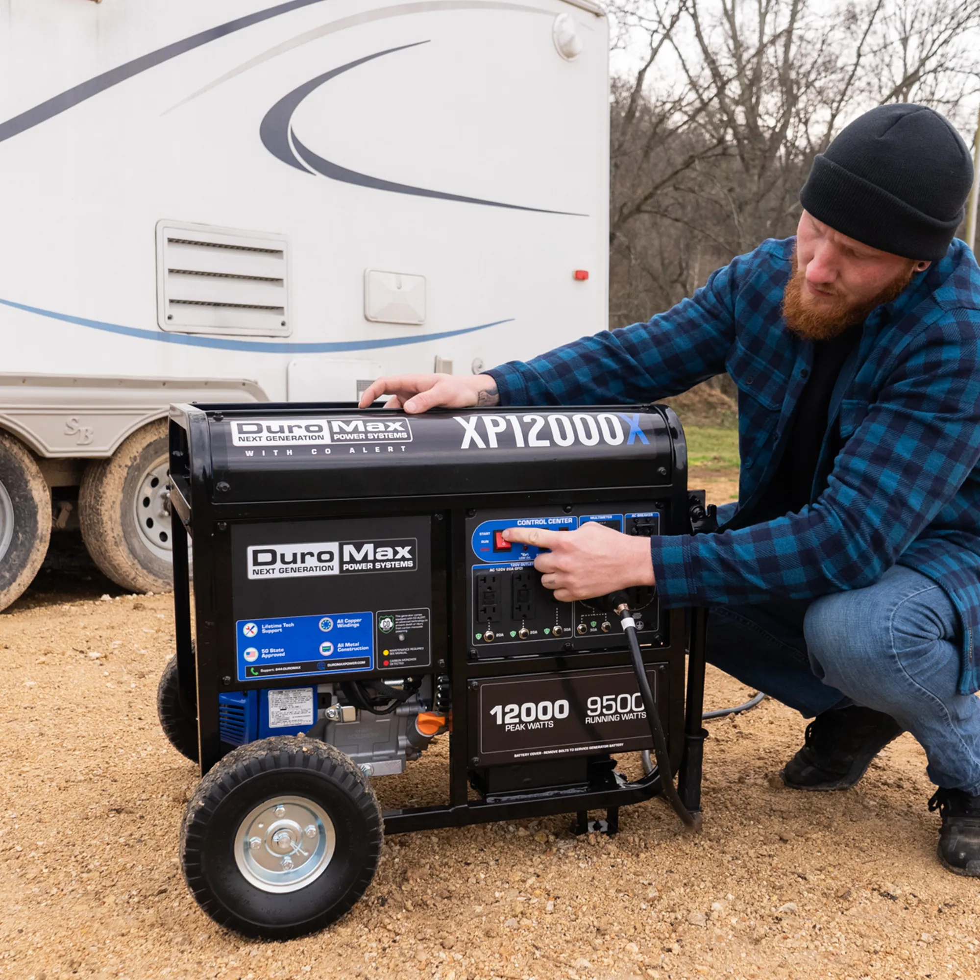 12,000 Watt Gasoline Portable Generator w/ CO Alert