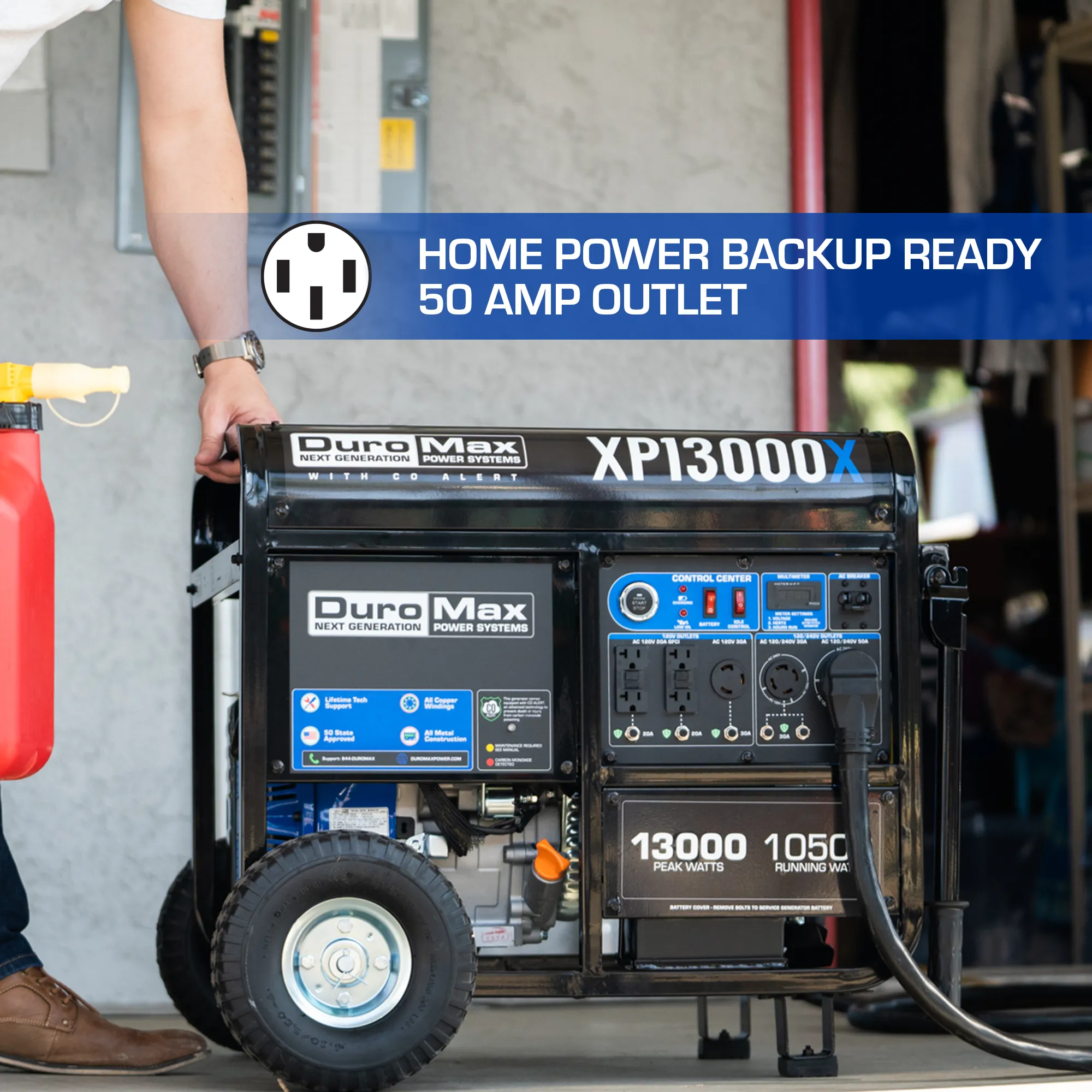 13,000 Watt Gasoline Portable Generator w/ CO Alert