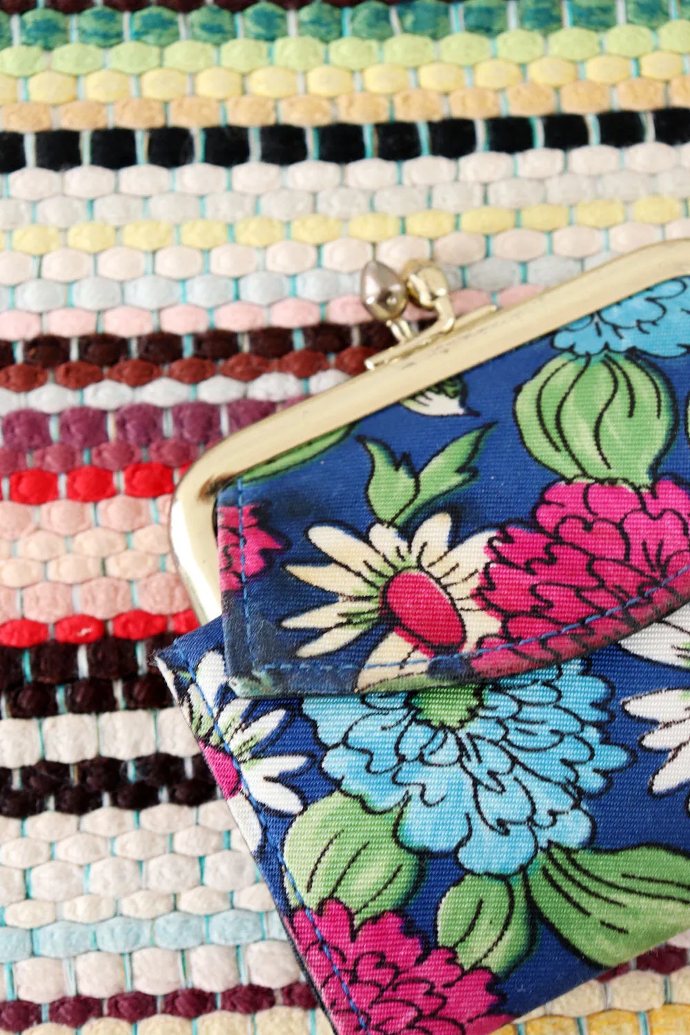 1960s Jewel Floral Wallet