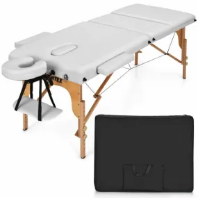 3 Fold 84" L Portable Adjustable Massage Table with Carry Case