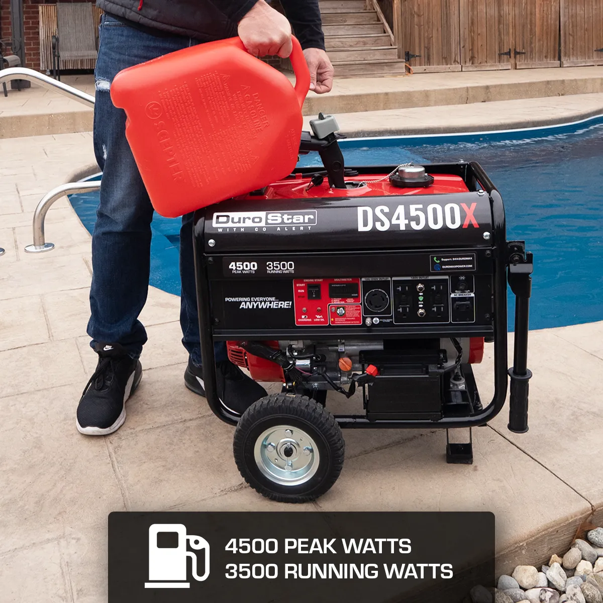 4,500 Watt Gasoline Portable Generator w/ CO Alert