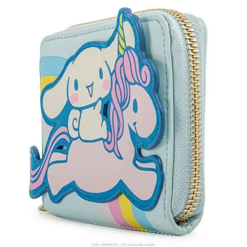 5" Sanrio - Cinnamoroll on Unicorn Faux Leather Zip Around Wallet Loungefly