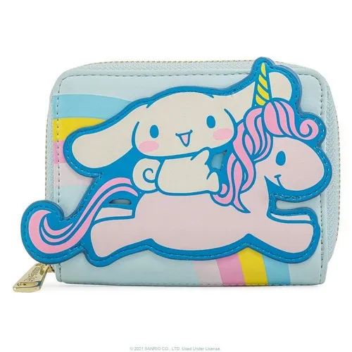 5" Sanrio - Cinnamoroll on Unicorn Faux Leather Zip Around Wallet Loungefly