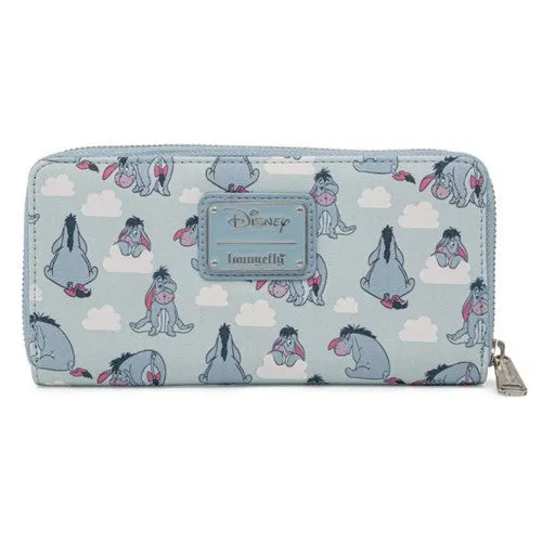 8" Disney : Winnie the Pooh - Eeyore Faux Leather Zip-Around Wallet Loungefly