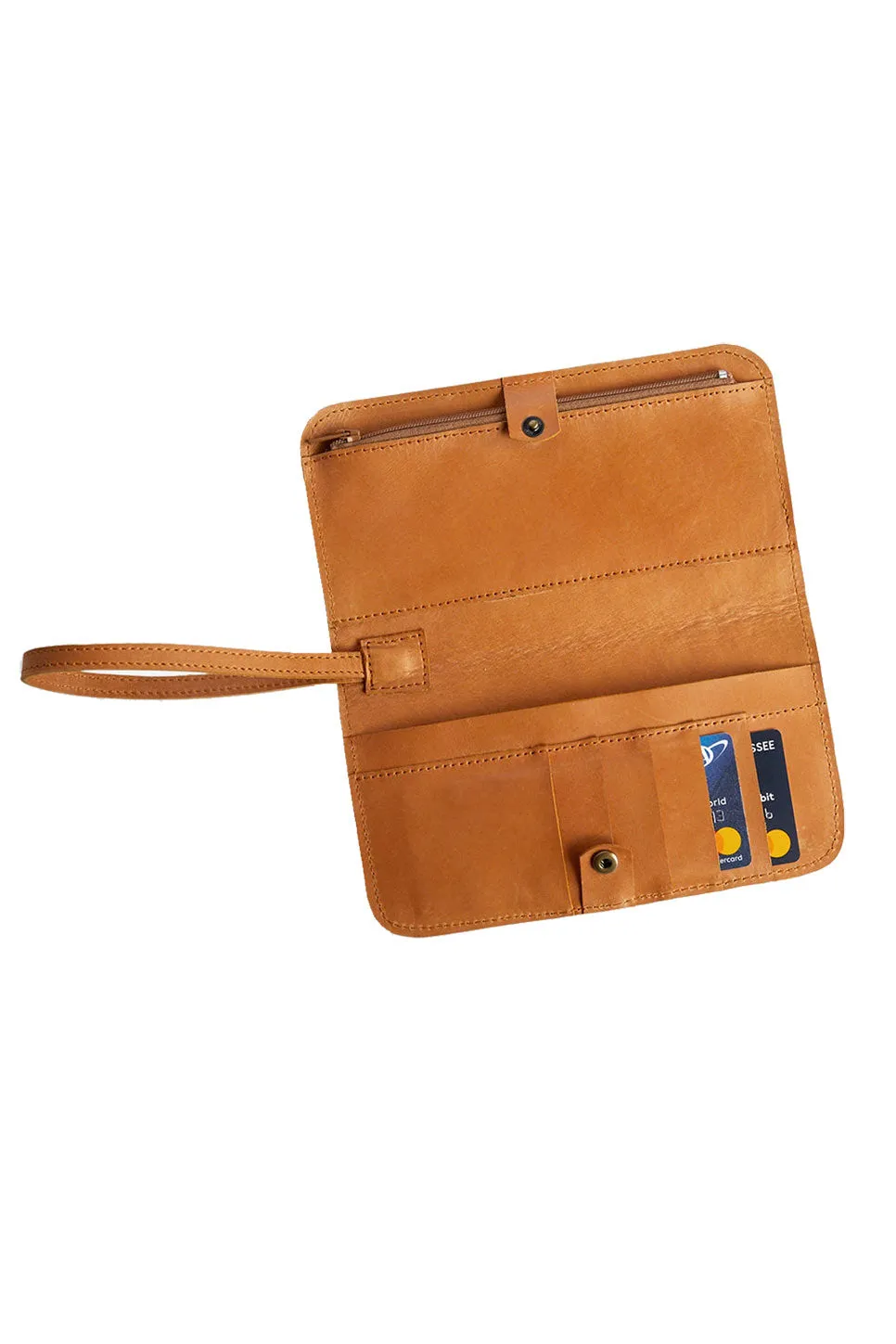 ALEM SNAP WALLET - COGNAC