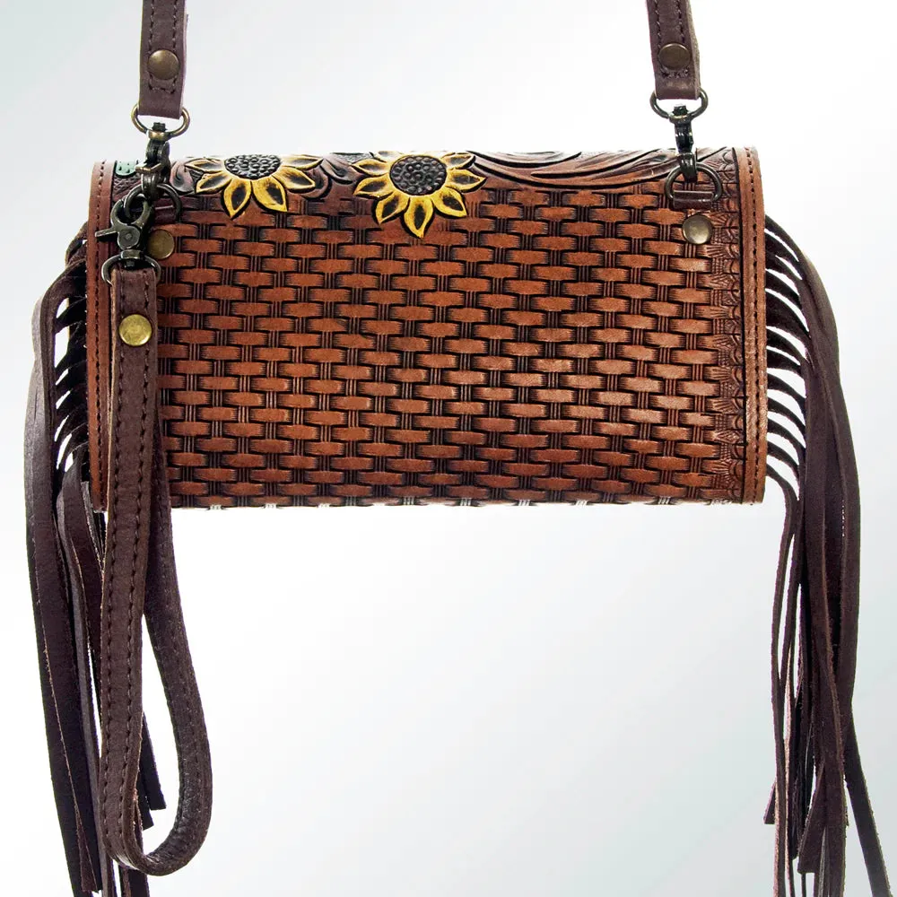 American Darling Tooled Painted Fringe Clutch