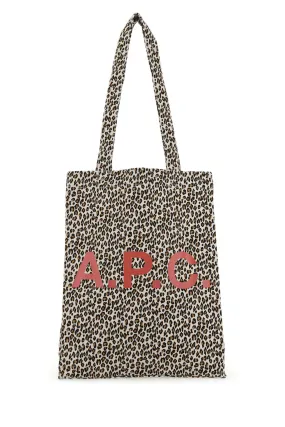 A.P.C. Lou Leopard Print Tote Bag