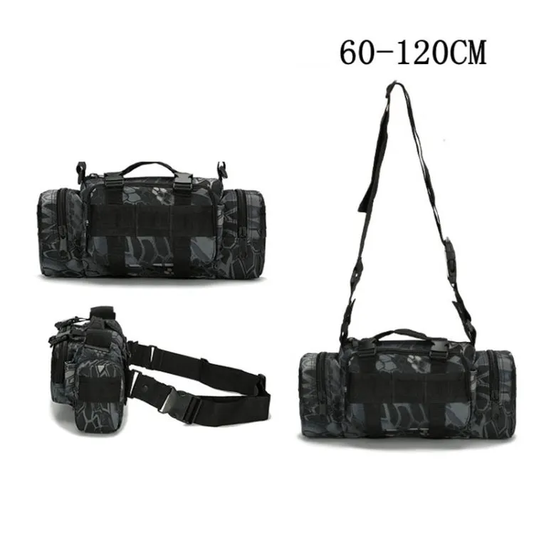 B04 Sports Outdoor Fishing Waterproof Waist Bag Photography Multifunctional Bag(Brown Python Pattern)