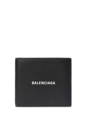 Balenciaga   Logo print leather billfold wallet 