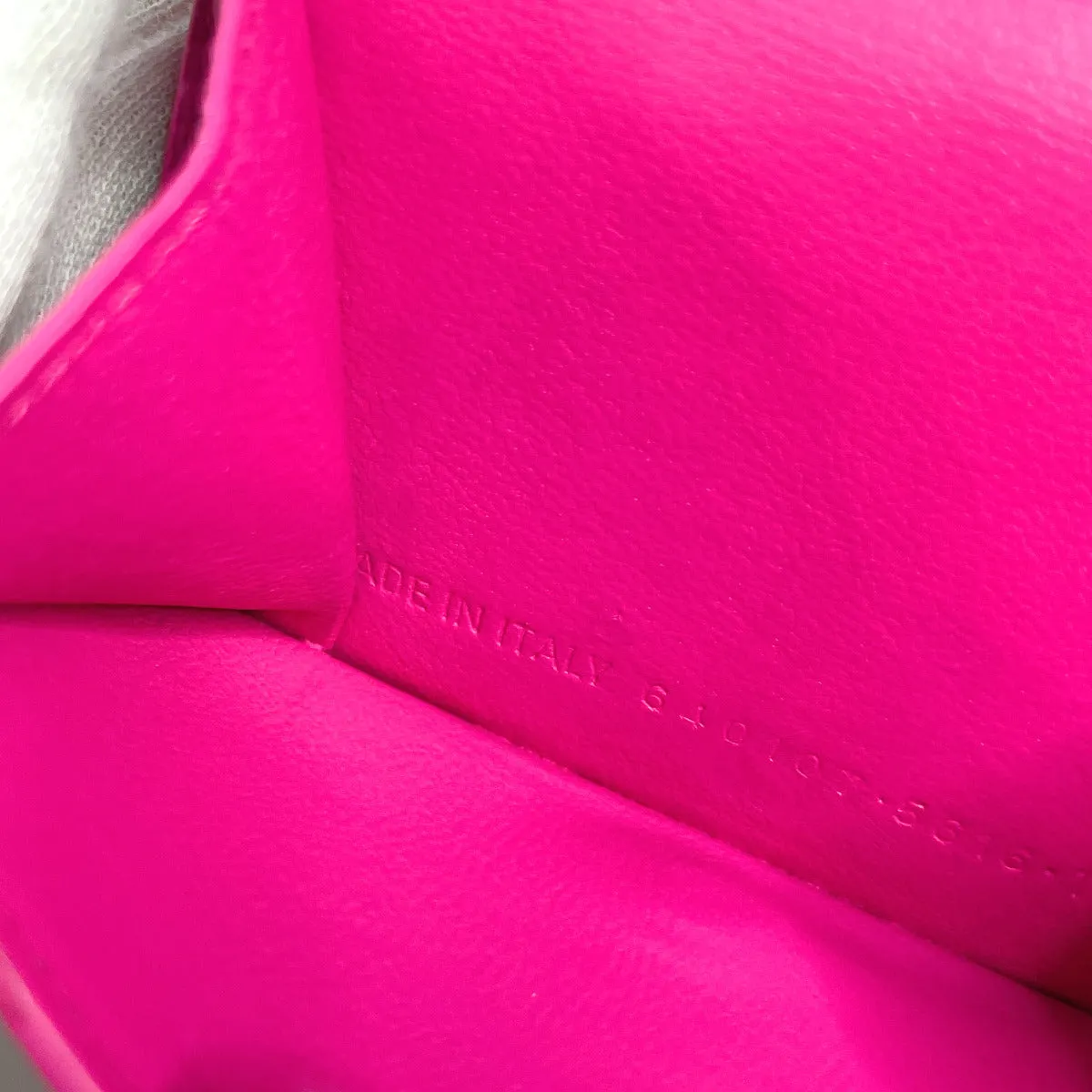 BALENCIAGA Tri-fold wallet 640107�E5616 leather pink Neo Classic Mini Wallet Women Used Authentic