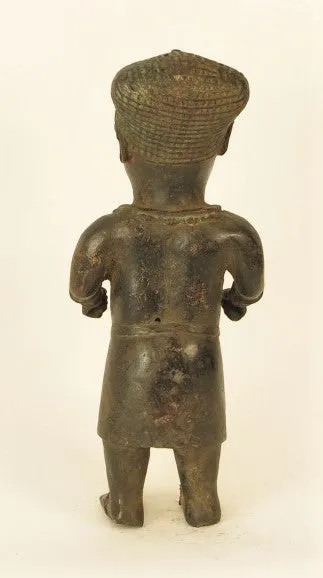 Benin Court Dwarf Bronze Statue