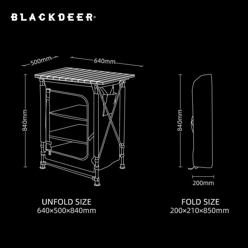 BLACKDEER Foldable Storage Table