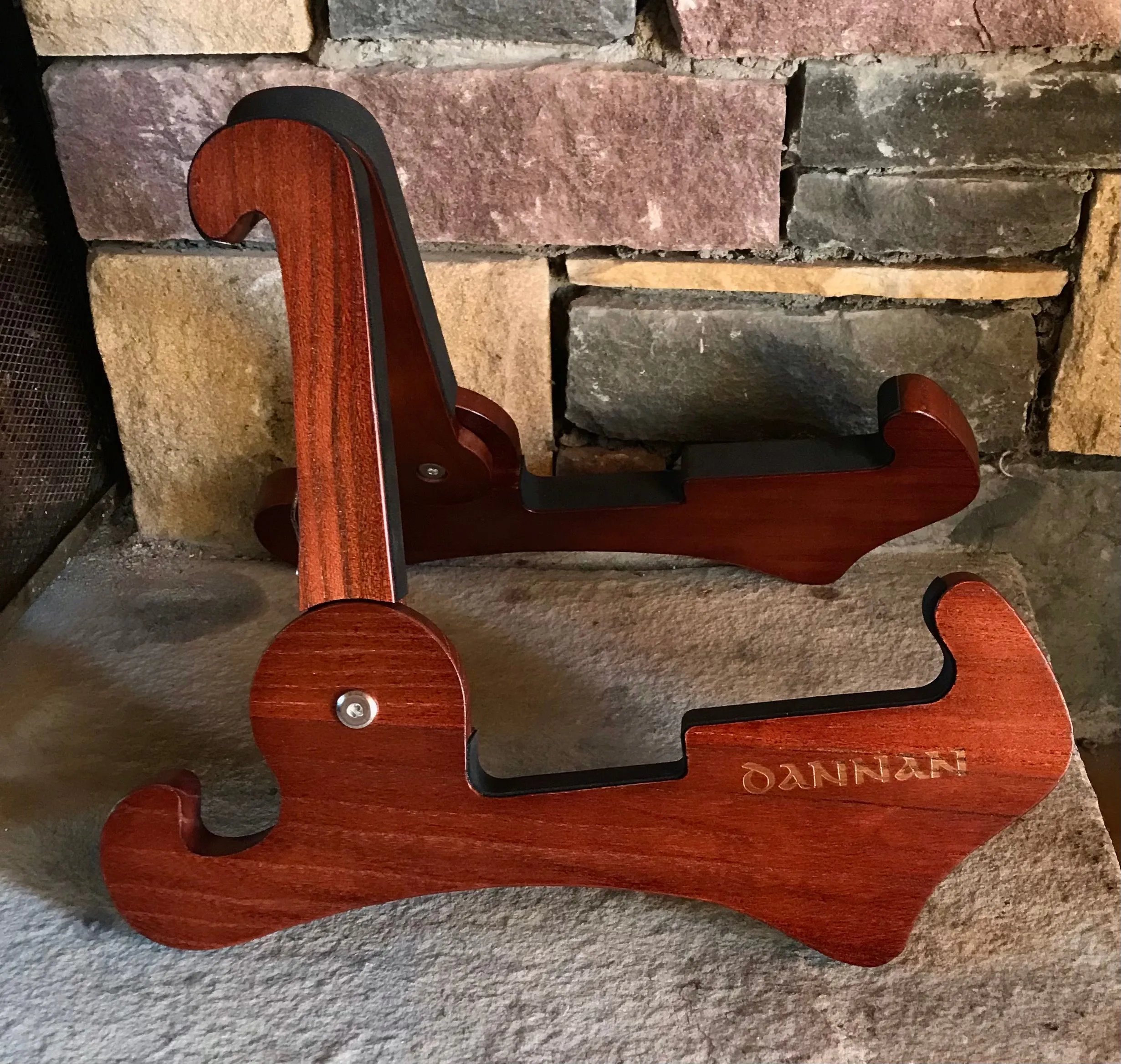 Brown Foldable Wooden Guitar Stand by Dannan