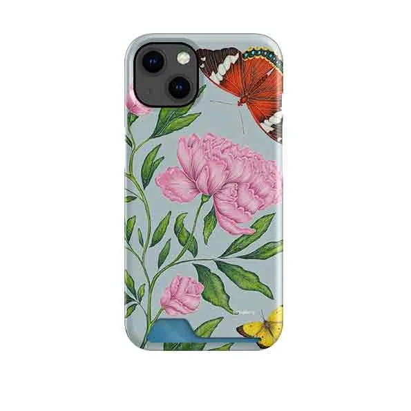 Butterflies And Peonies Case and Card By Catherine Rowe