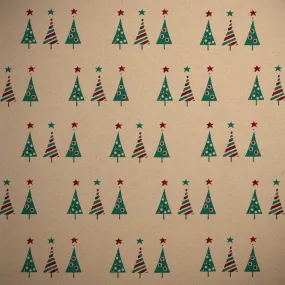 Christmas Trees Bioglitter FSC Wrapping Paper Sheet