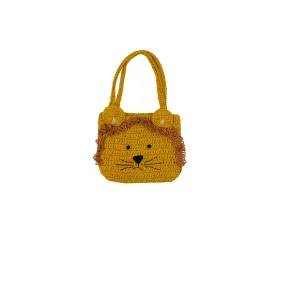 Crochet Lion Purse - Mustard