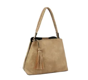 D0691 Designer Inspired shoulder Bag With Tassel