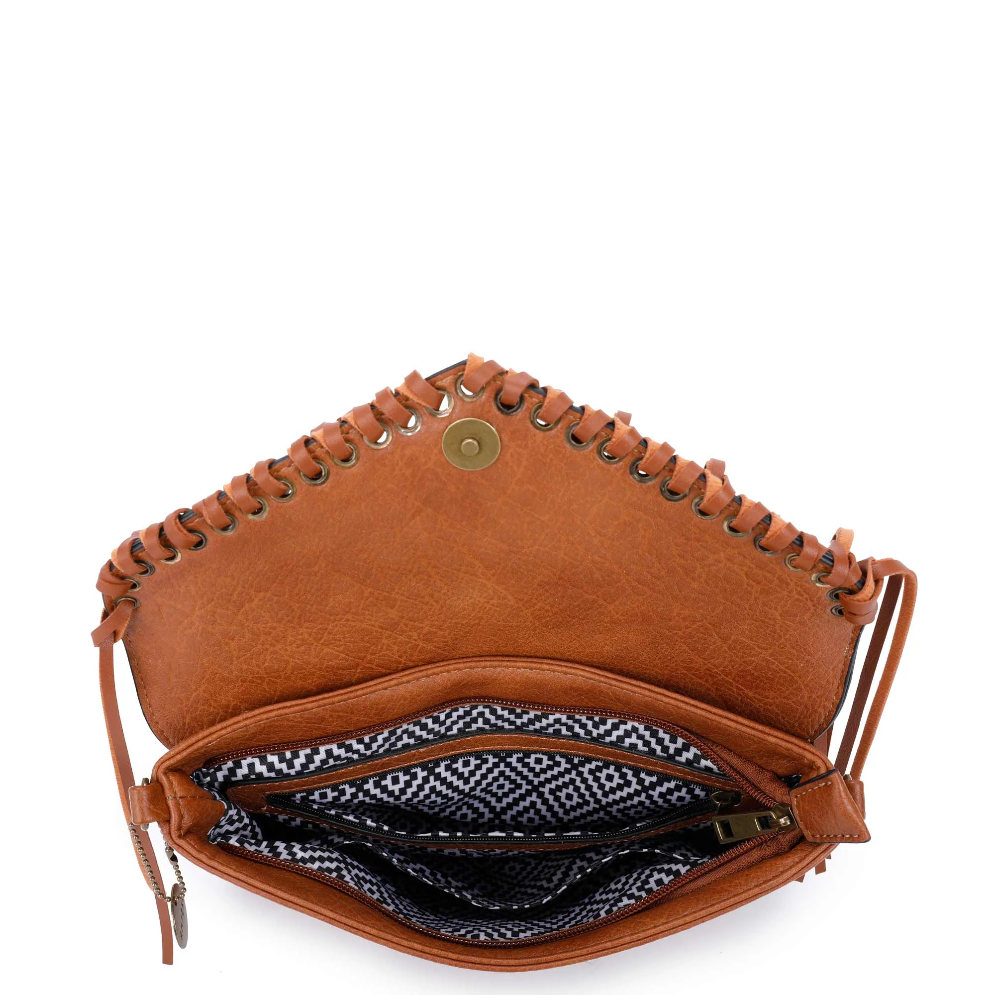 Dallas Fringe Crossbody Bag - Light Brown