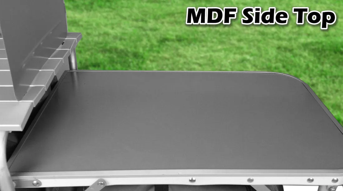 Deluxe Aluminium Foldable Camping Kitchen Picnic Cupboard Bench Table Windshield