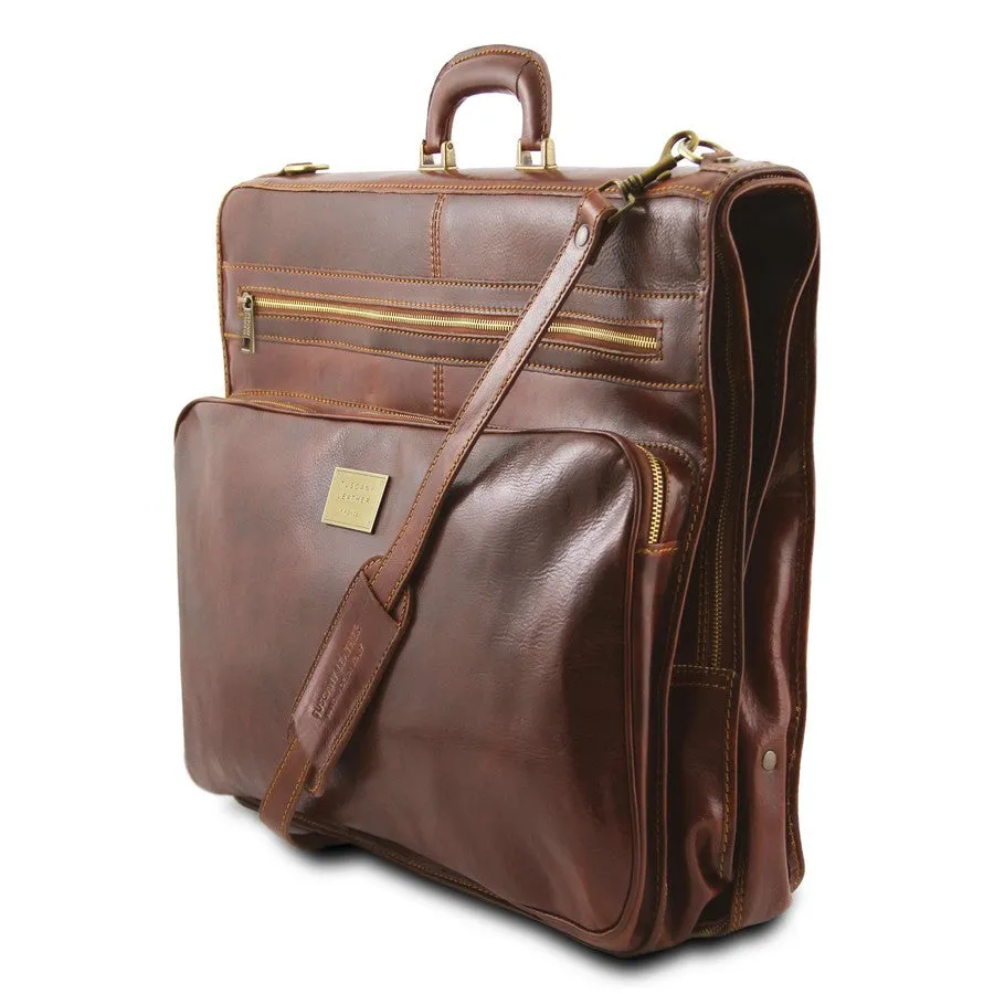 Deluxe Leather Travel Bag Set