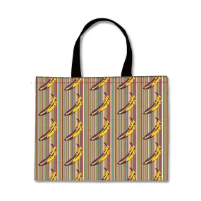 Designer Tote Bag With Zip Beach Gym Travel Bags -  Banana Pop Art