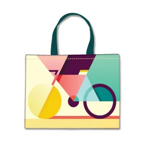 Designer Tote Bag With Zip Beach Gym Travel Bags -  Cycle Art