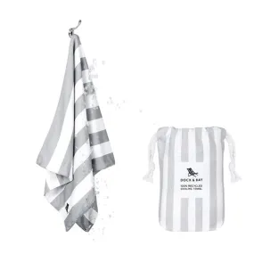 Dock & Bay - Cooling Gym Towel - Goa Grey Striped