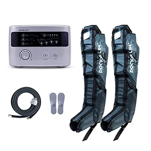 DOCTOR LIFE LX9max Sequential Air Compression Recovery System : Pump   Boots (XL)   Extension zippers (for XL)