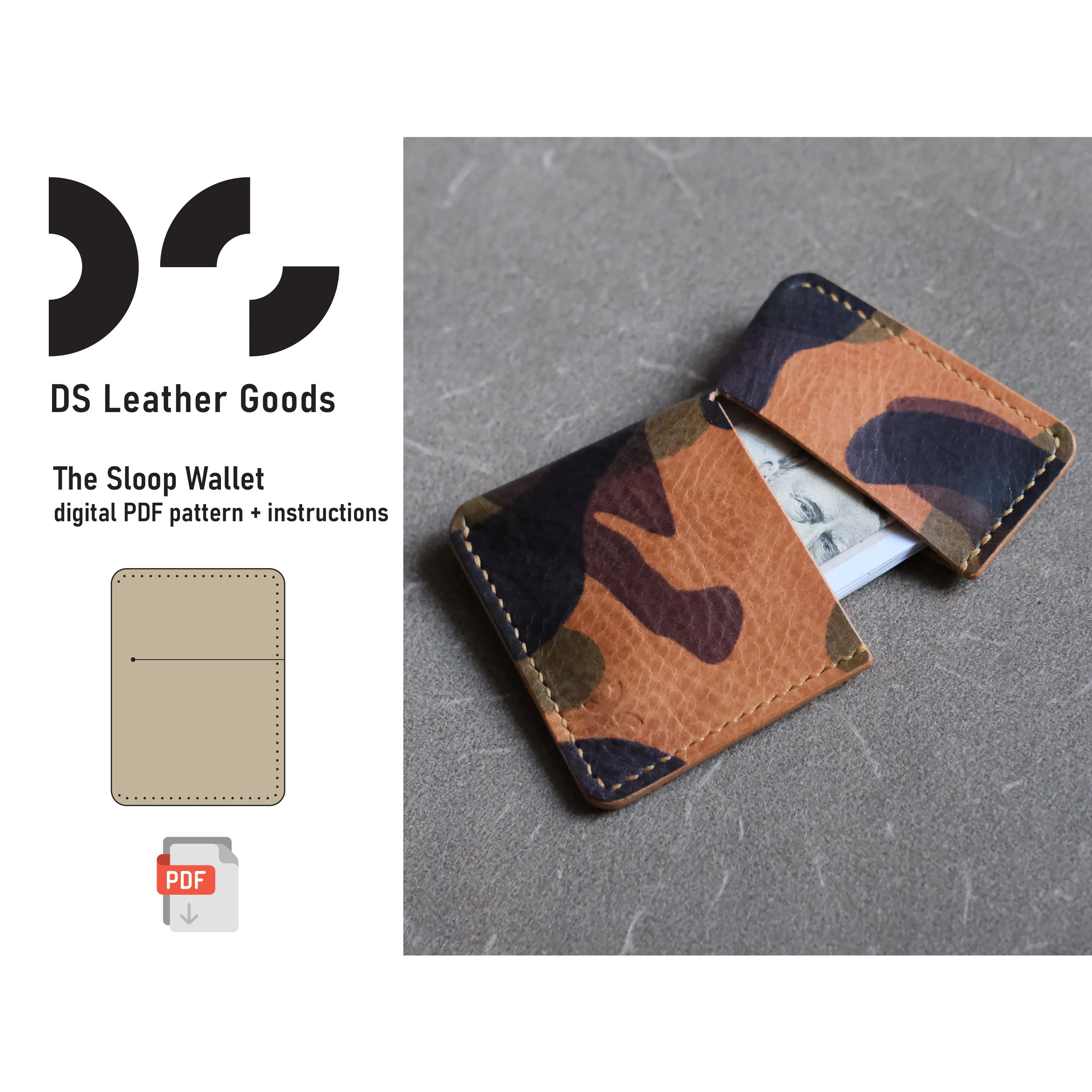 DS-066 The Sloop Wallet Digital Pattern