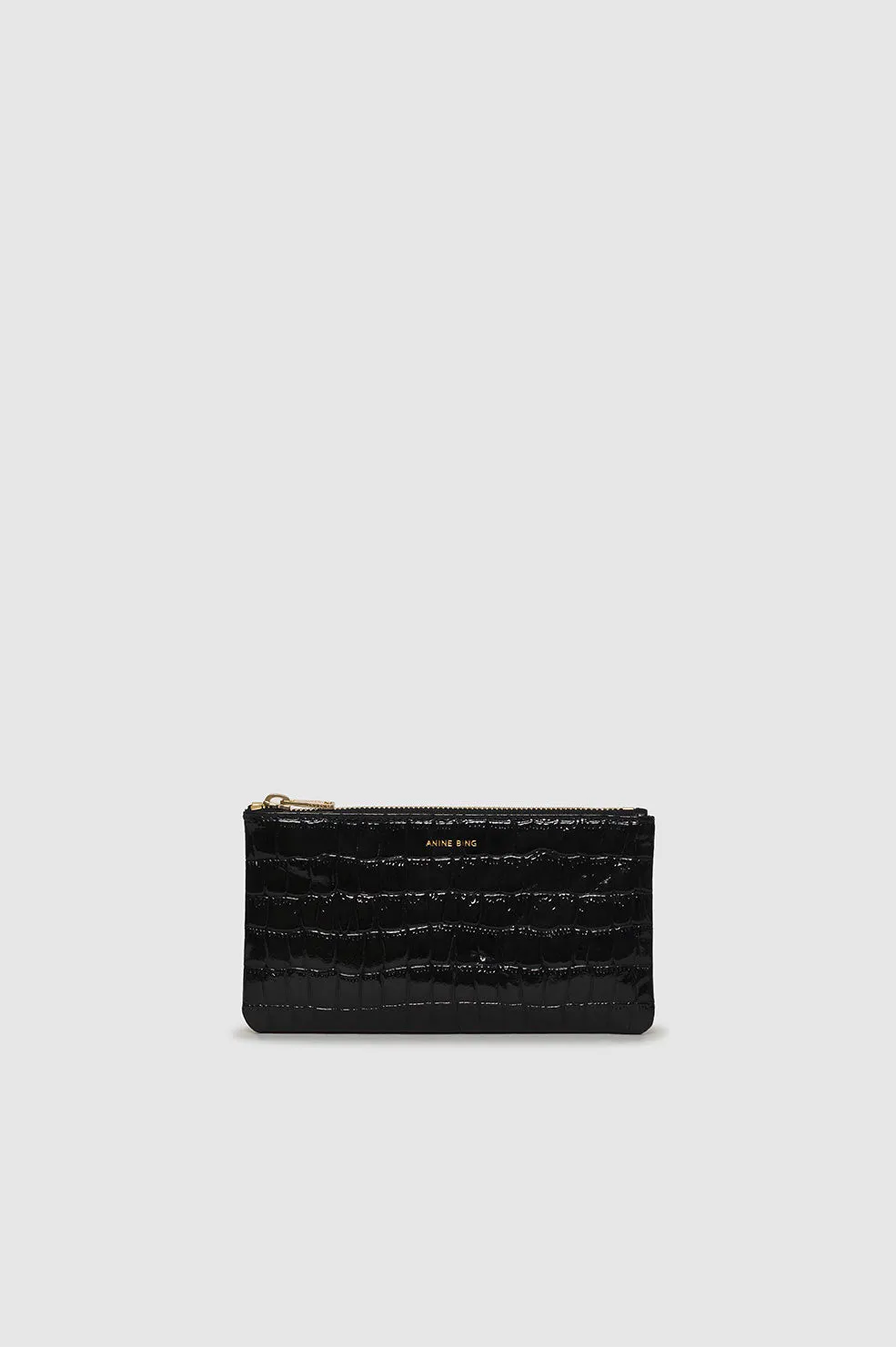 Elly Pouch - Black Embossed