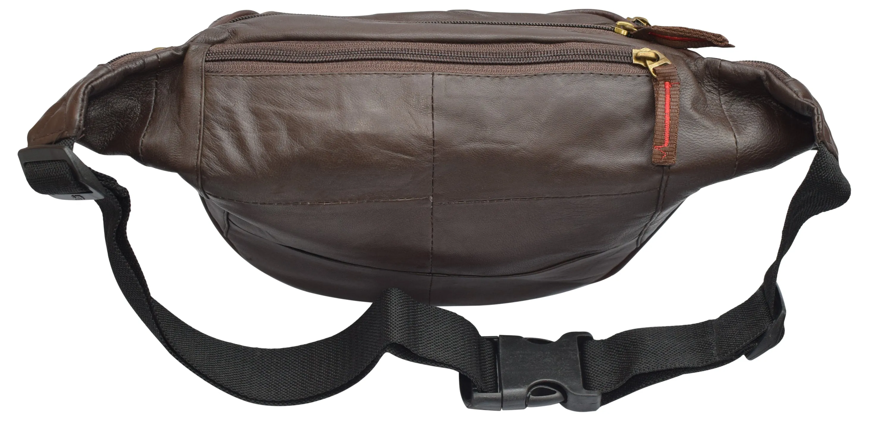 Fanny Pack Genuine Leather Waist Bag For Men Women With RFID Protected Front Pocket & Multiple Pockets