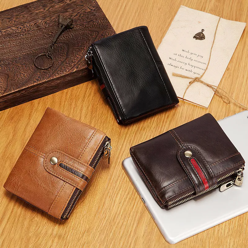 Fashion Men's Genuine Leather Multifunction Wallet / Cool Design Card and Coin Wallets