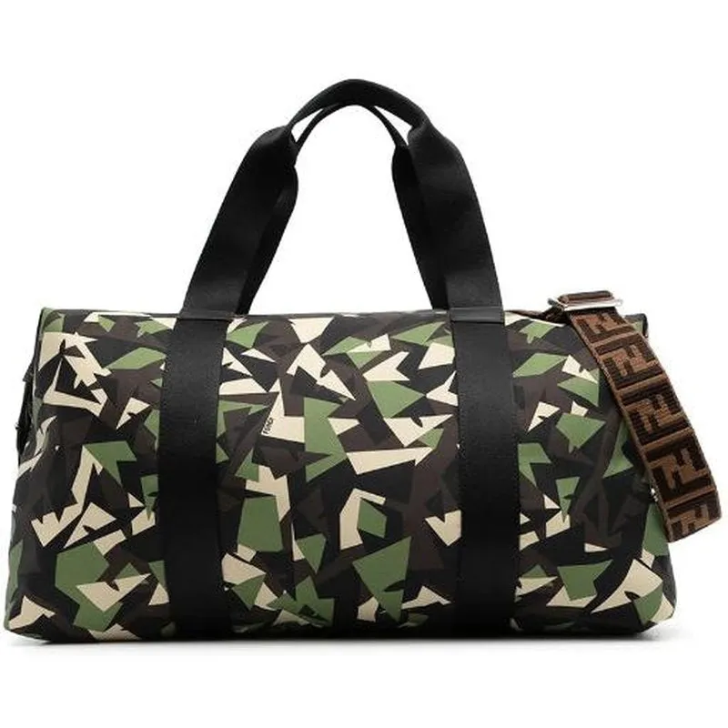 Fendi Kids Camouflage Print Gym Bag