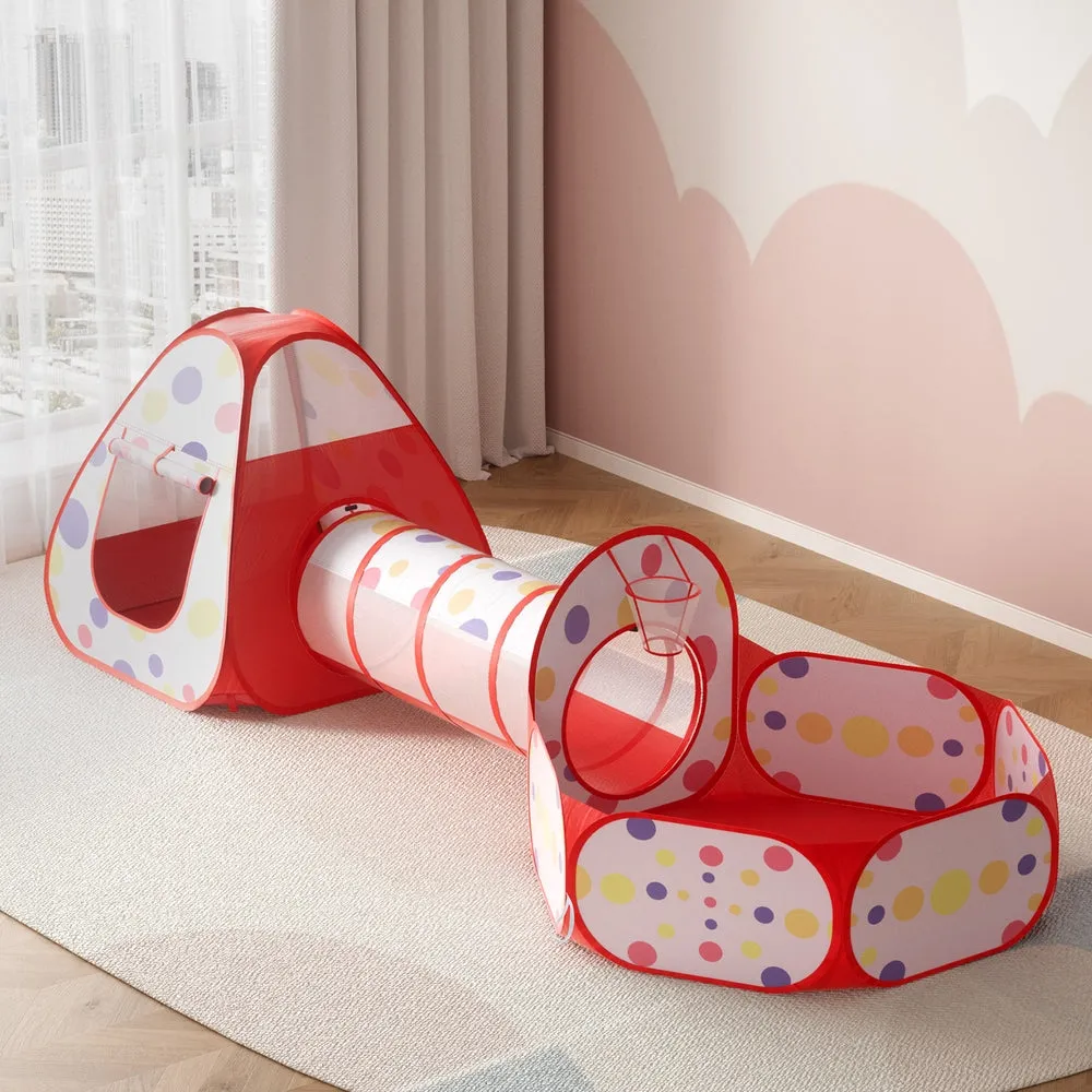 Foldable 3-in-1 Kids Play Tent Set with Tunnel & Ball Pit Keezi