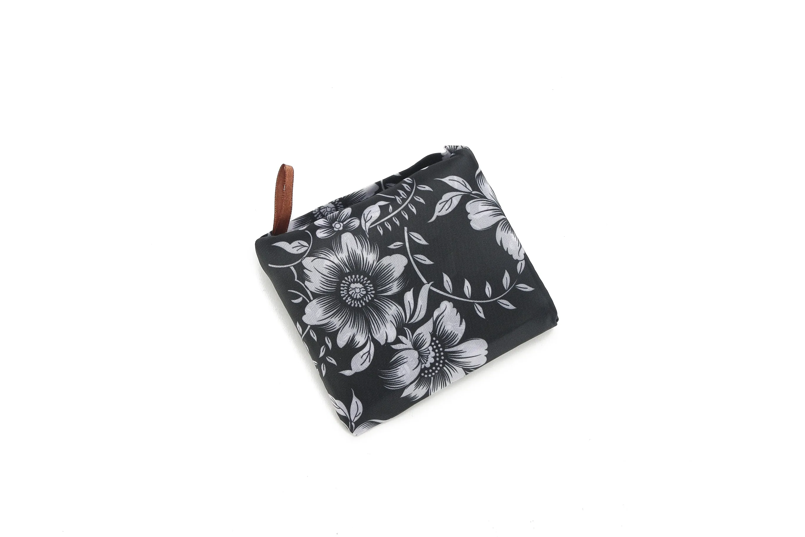 Foldable Bag Joy Floral Black