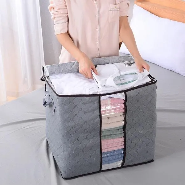 Folding Organizer Clothing Storage Bag Window & Zipper