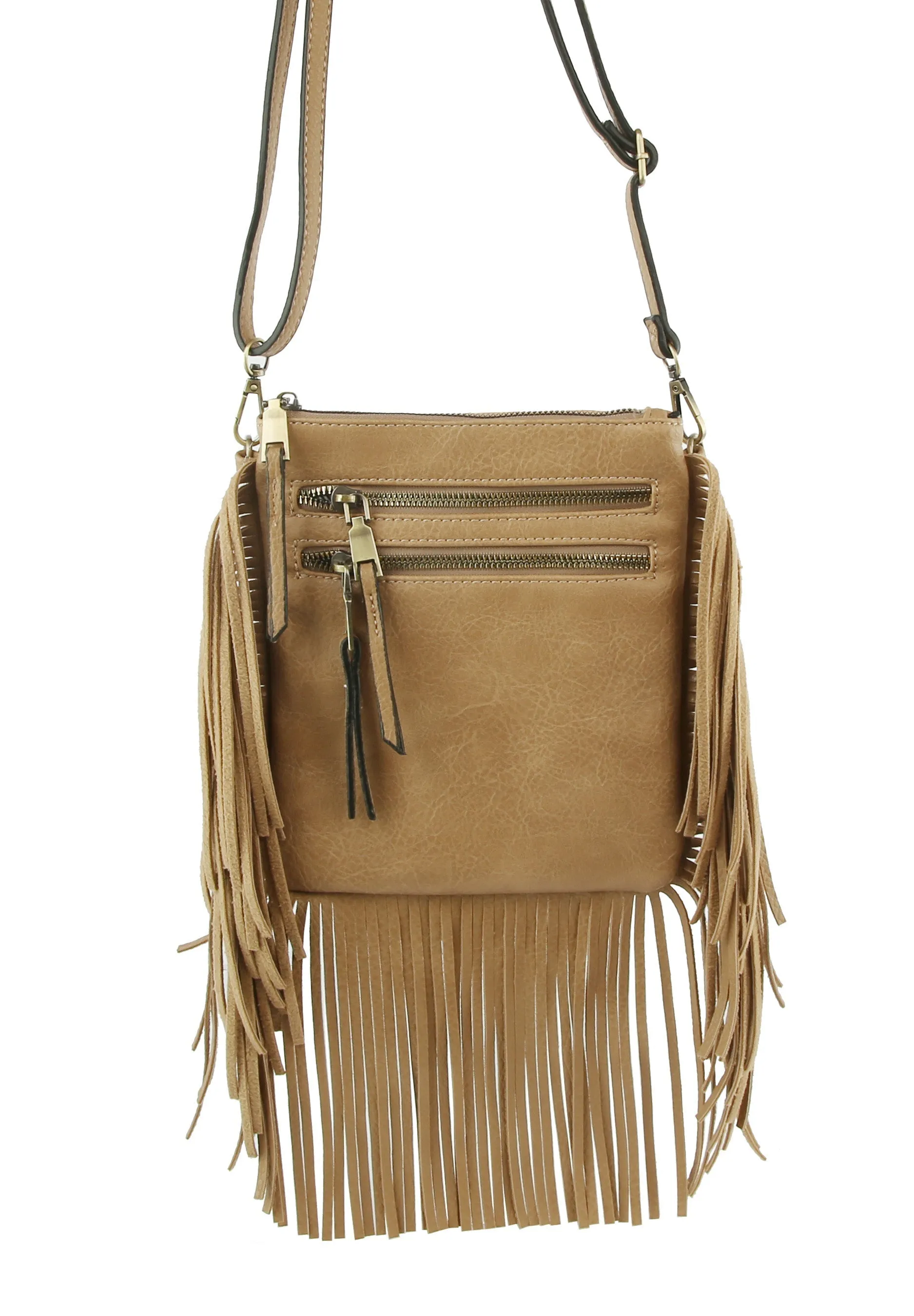 Fringe Tassel Crossbody Handbag Purse by hfstylish